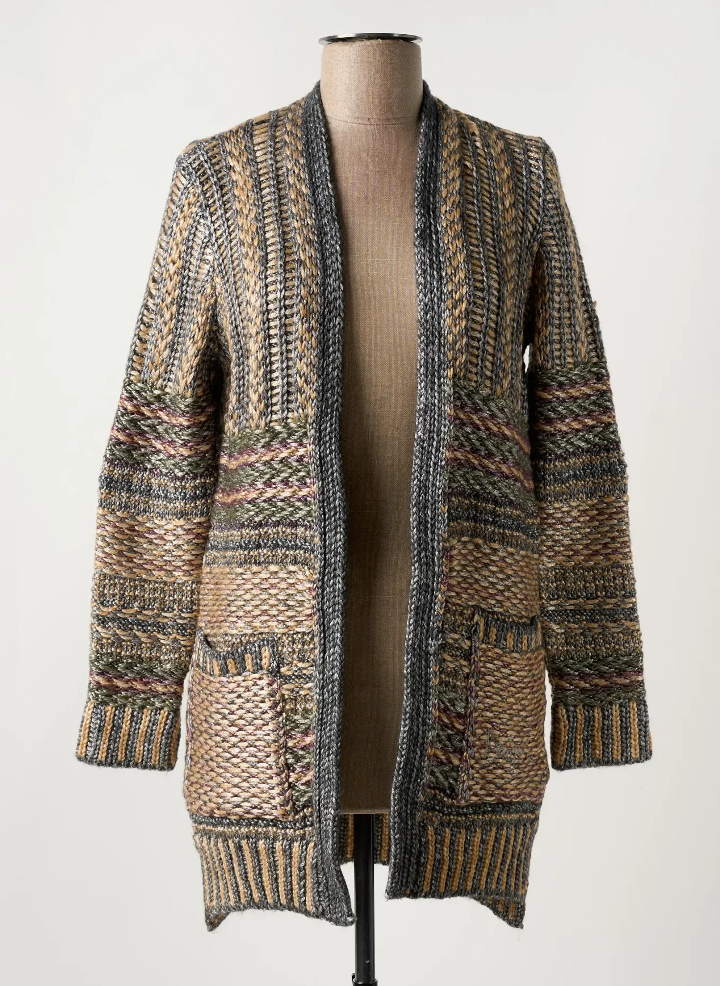Gilet Manches Longues Desigual Gris