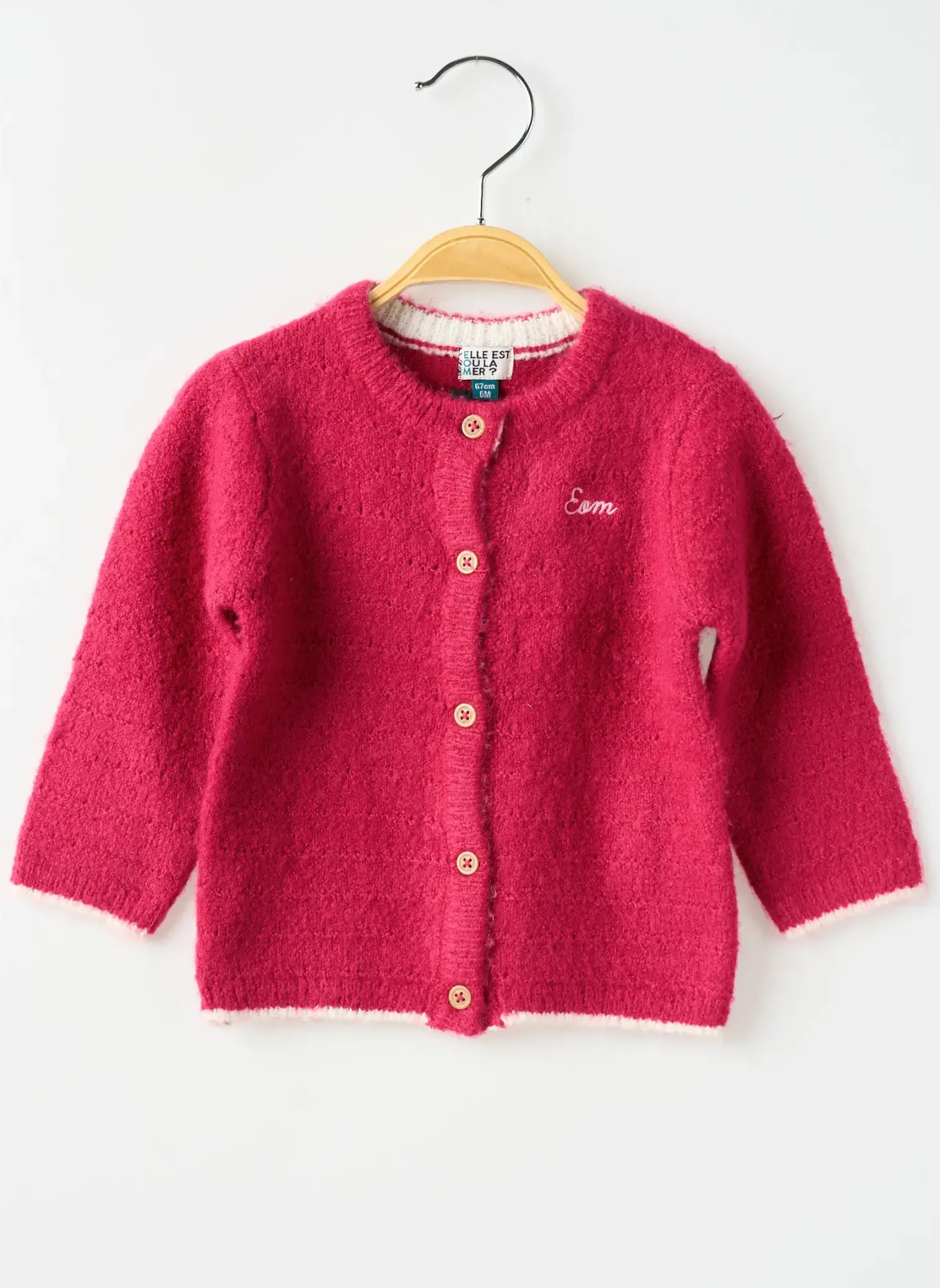 Gilet Manches Longues Elle Est Ou La Mer Rose