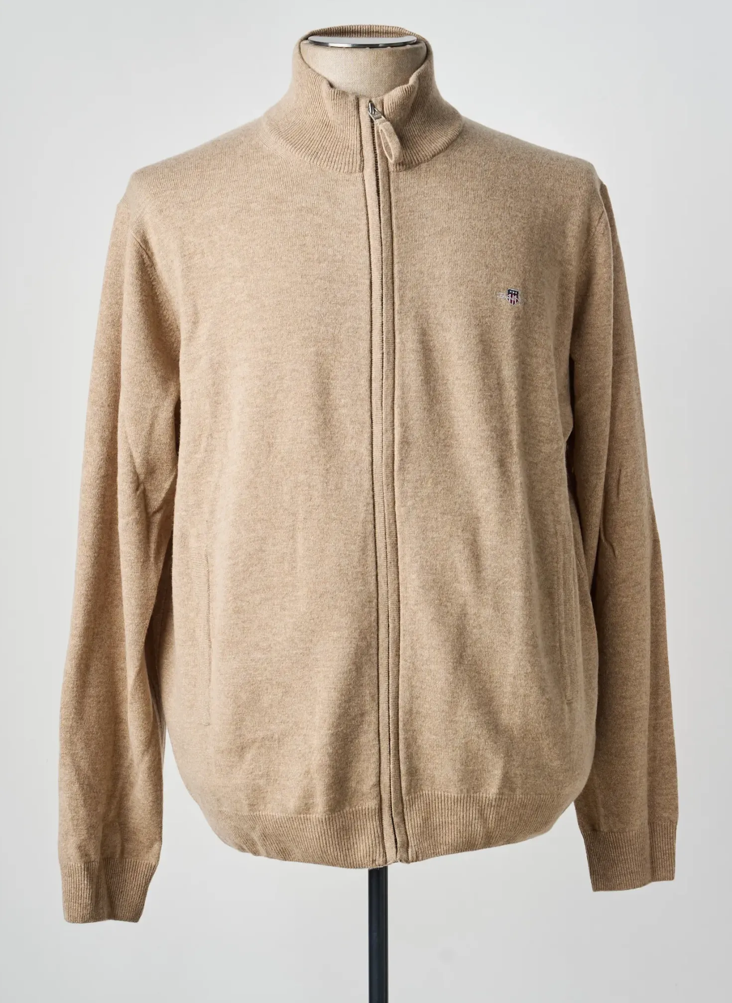 Gilet Manches Longues Gant Beige