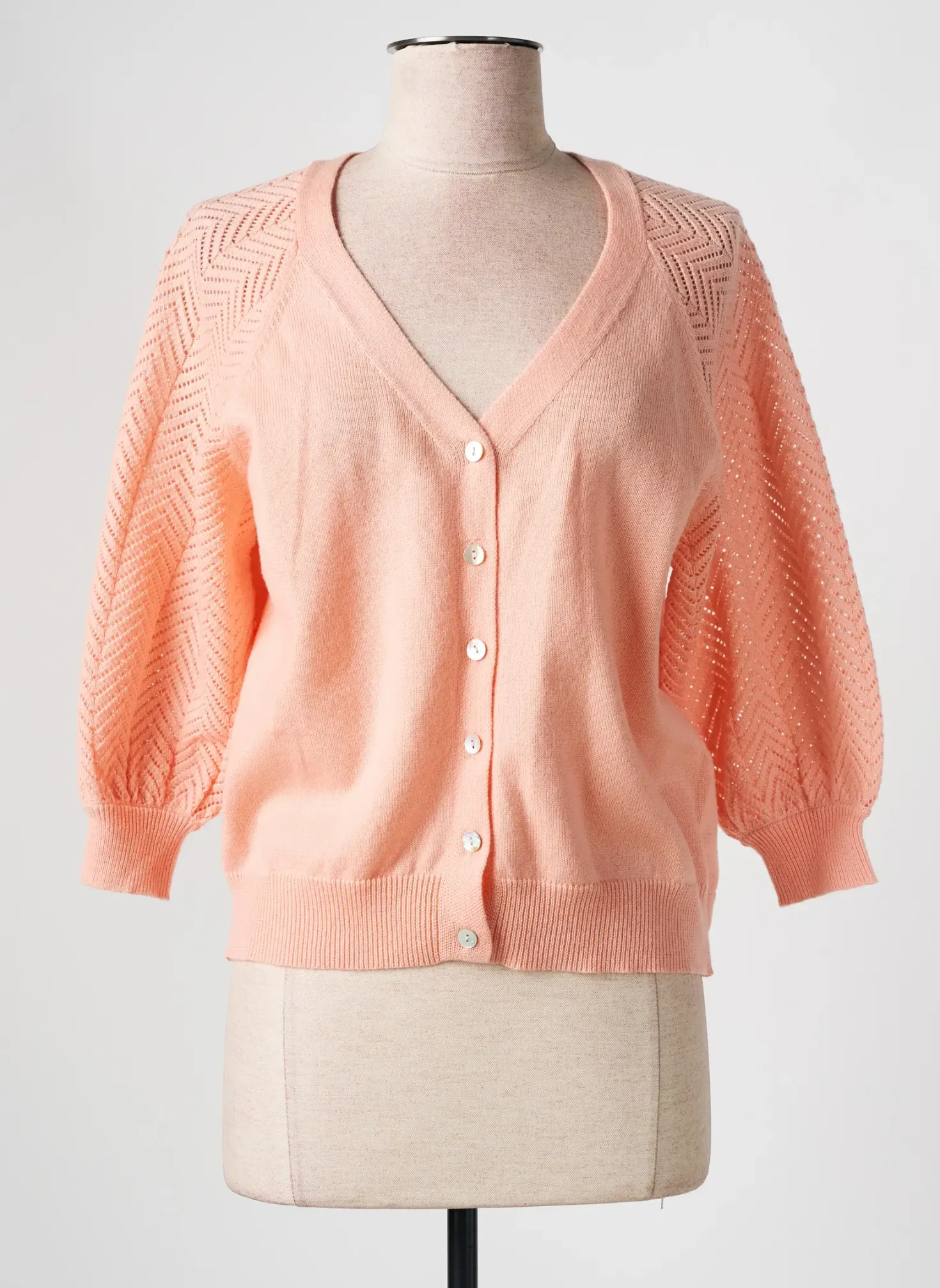 Gilet Manches Longues Julie Guerlande Rose