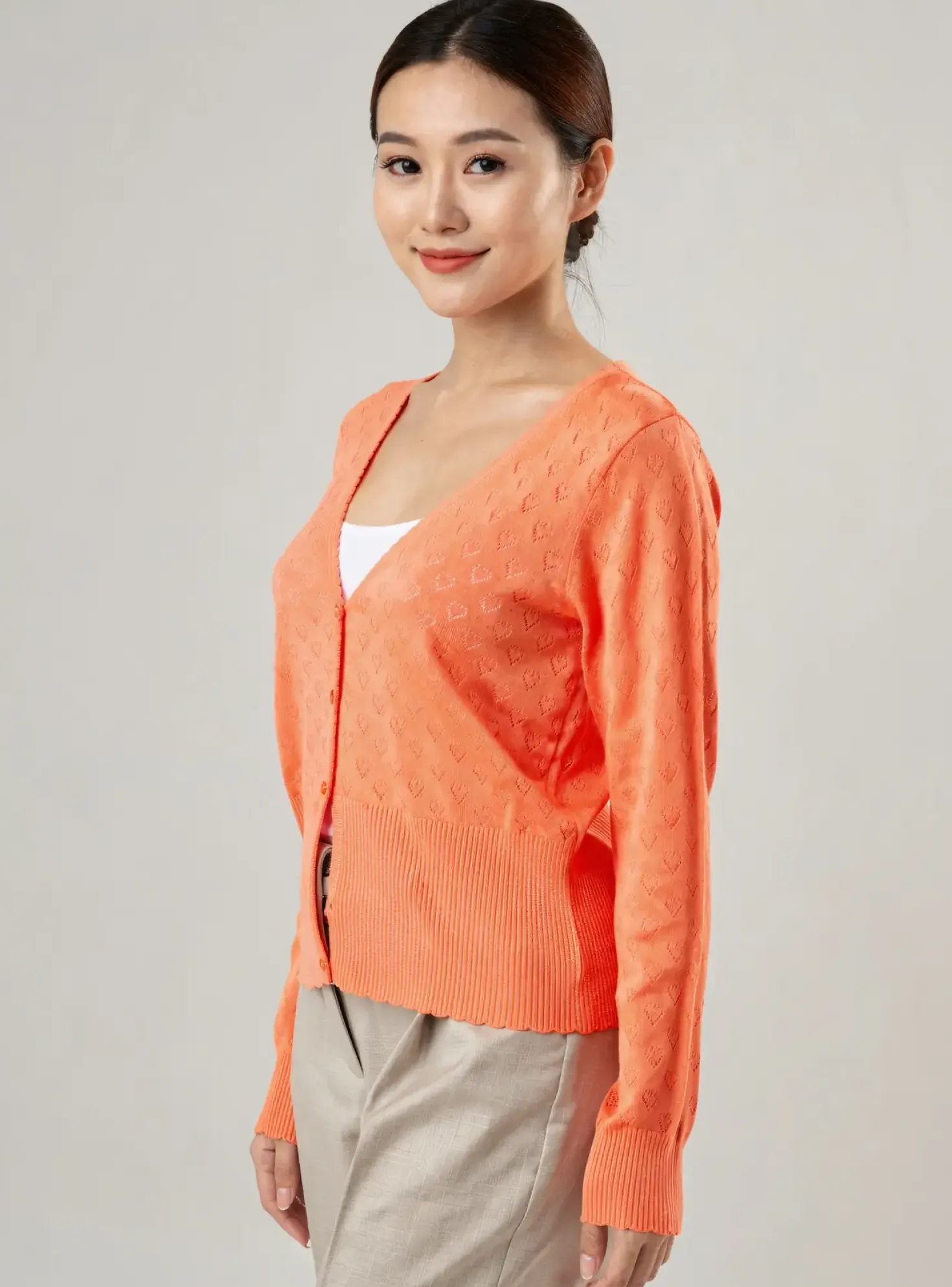 Gilet Manches Longues King Louie Orange