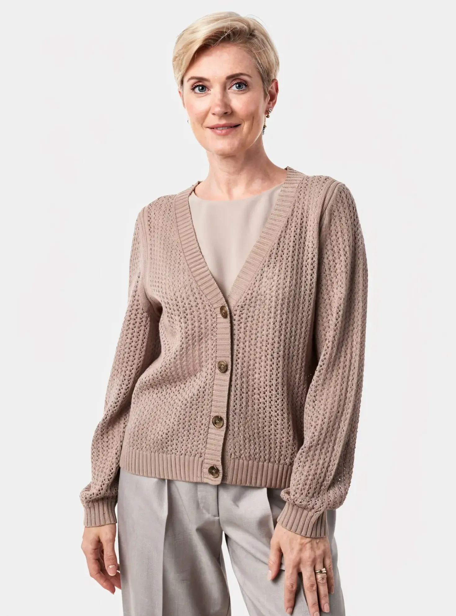 Gilet Manches Longues Marble Marron