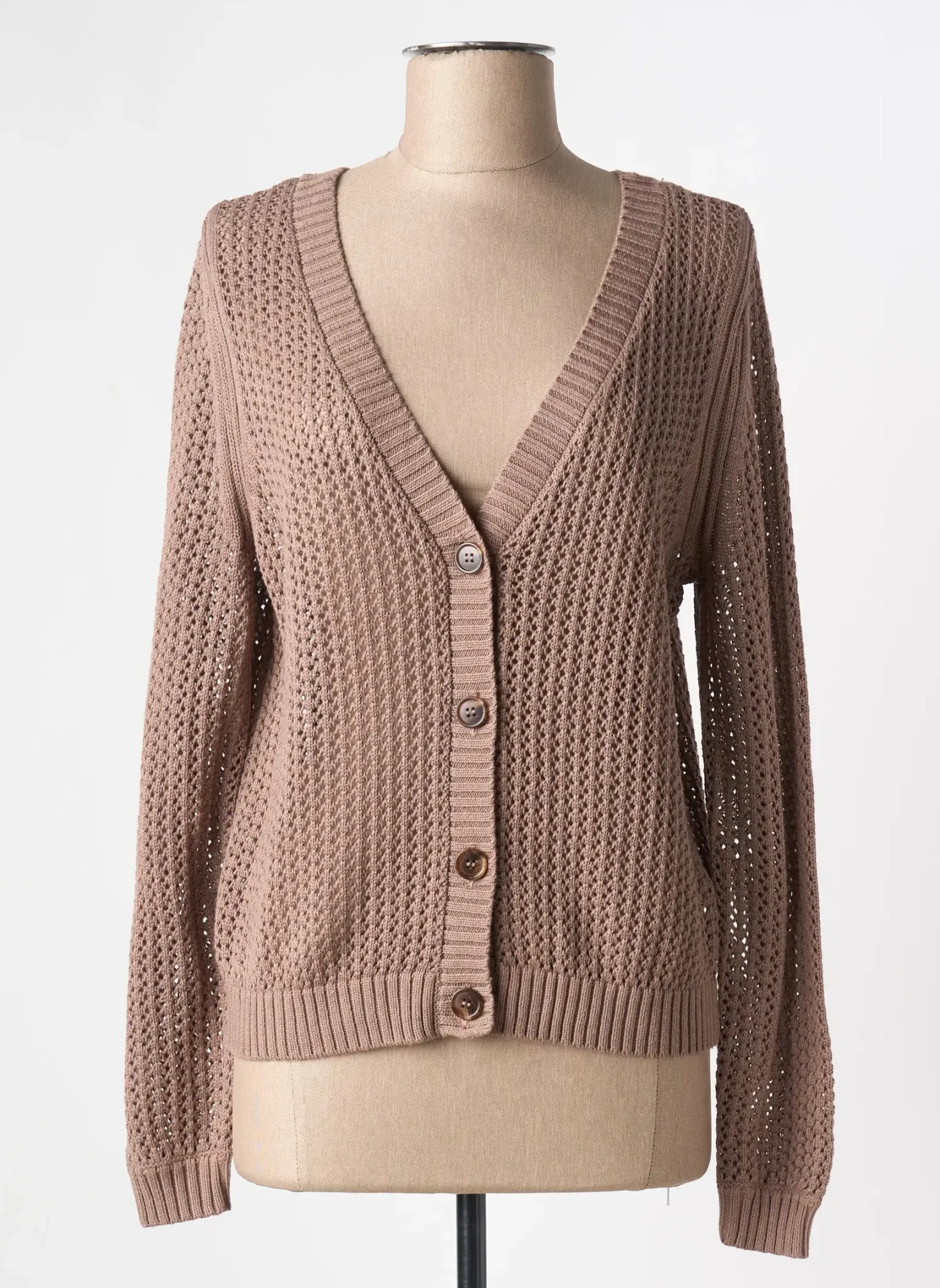 Gilet Manches Longues Marble Marron