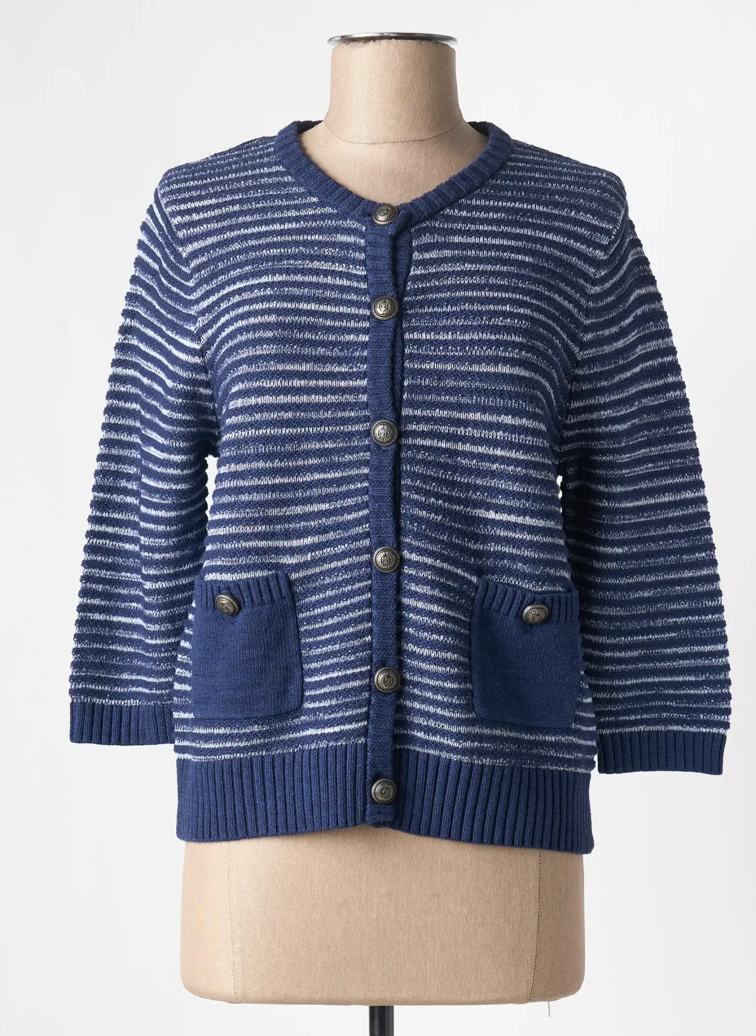 Gilet Manches Longues Marble Bleu