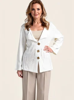 Gilet Manches Longues Marble Blanc