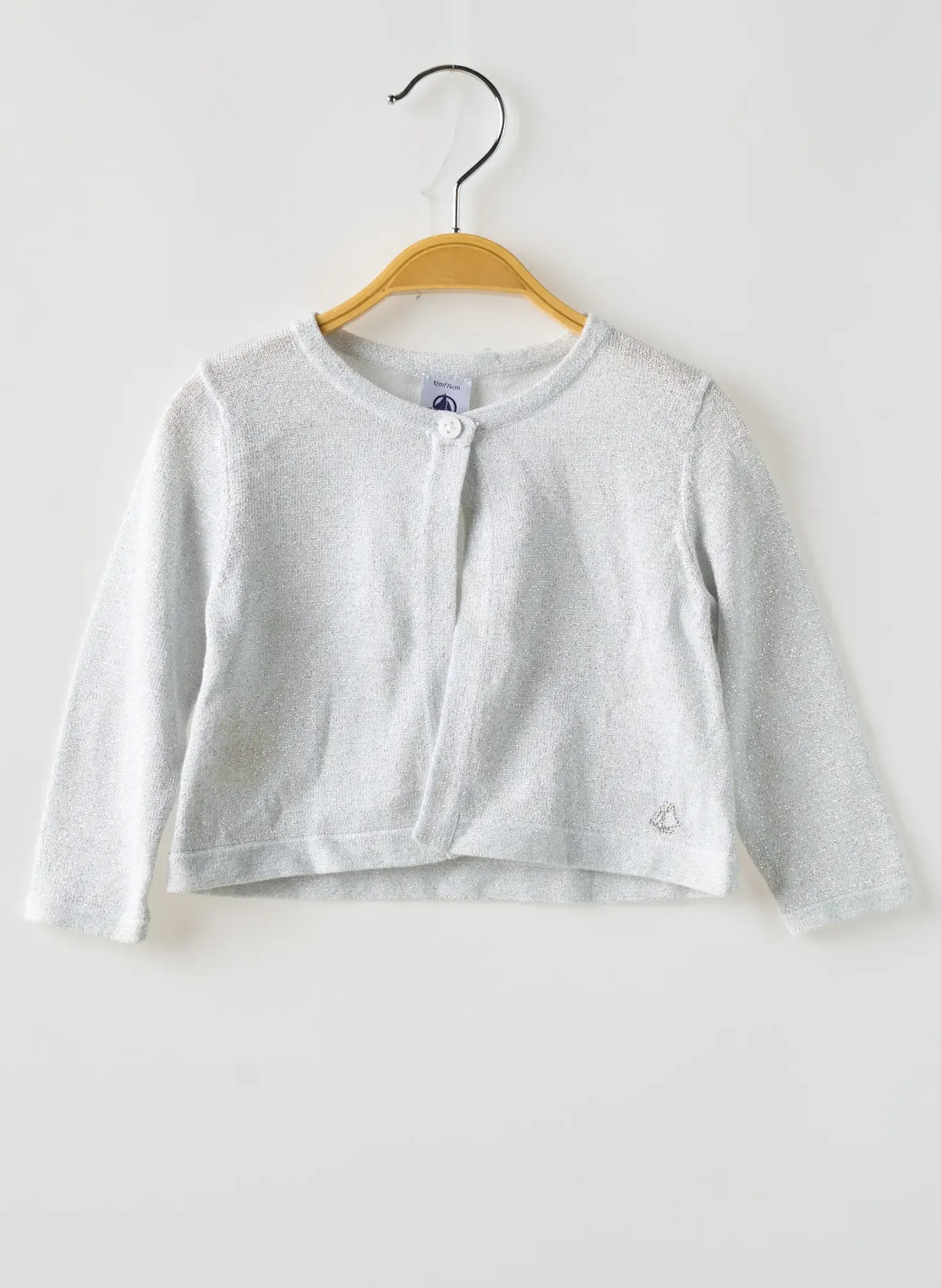 Gilet Manches Longues Petit Bateau Gris