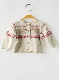 Gilet Manches Longues Petit Bateau Beige
