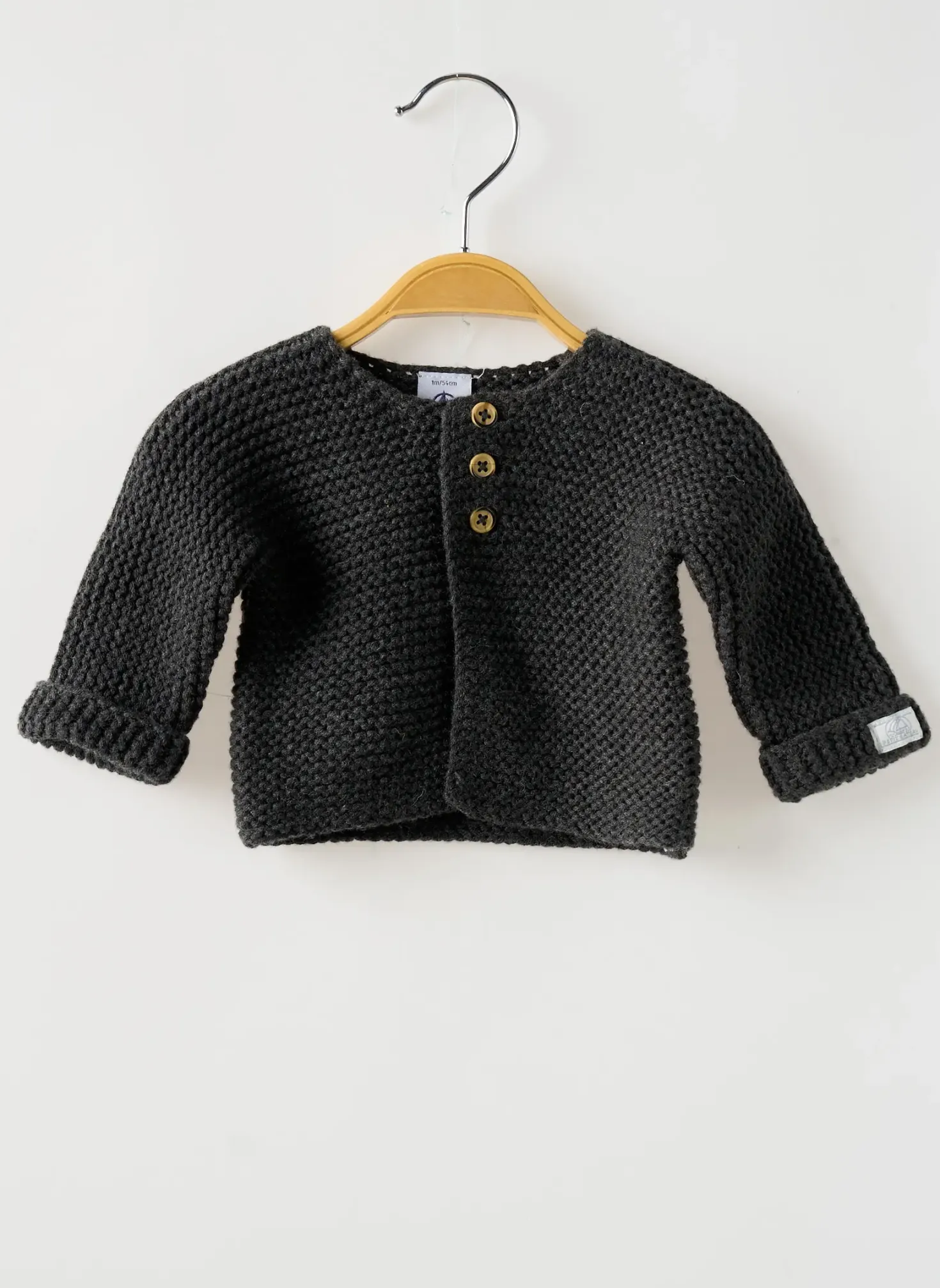 Gilet Manches Longues Petit Bateau Gris