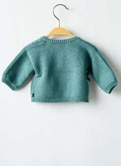 Gilet Manches Longues Petit Bateau Vert