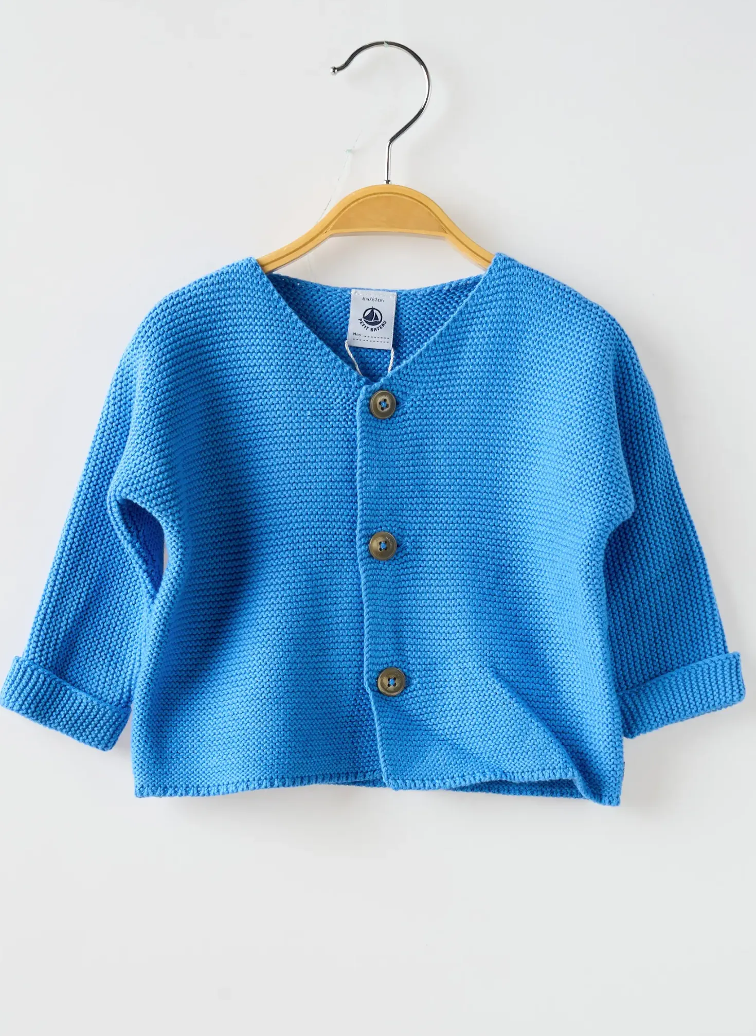 Gilet Manches Longues Petit Bateau Bleu