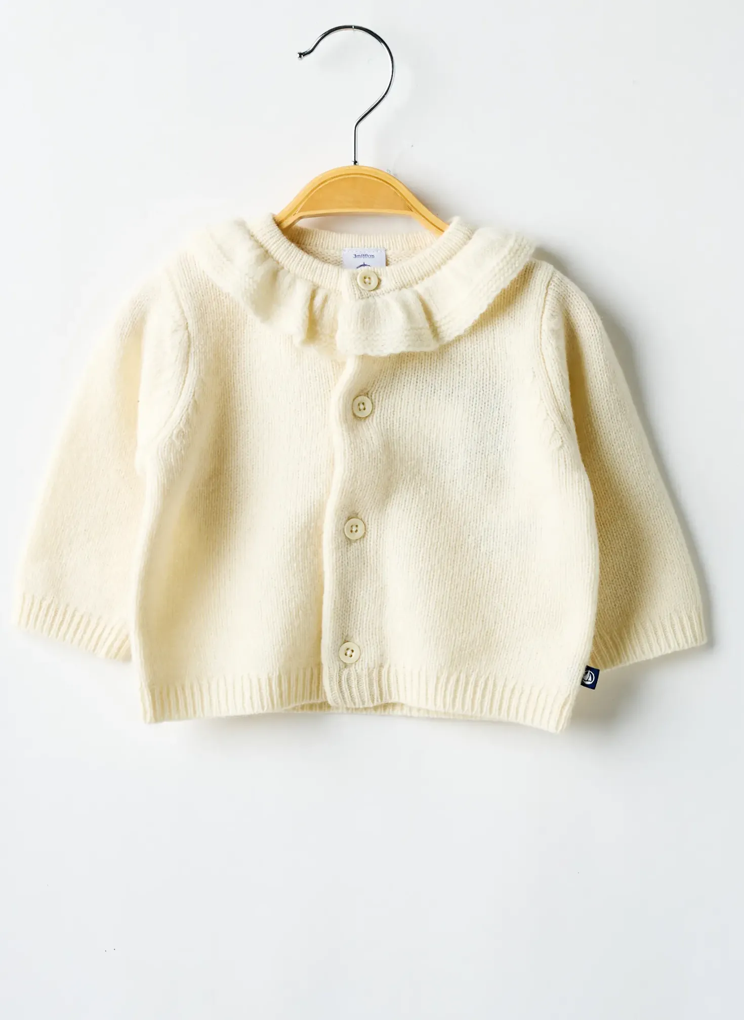 Gilet Manches Longues Petit Bateau Beige