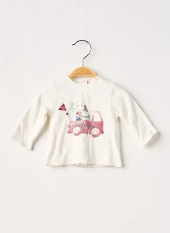 Gilet Manches Longues 3 Pommes Ecru