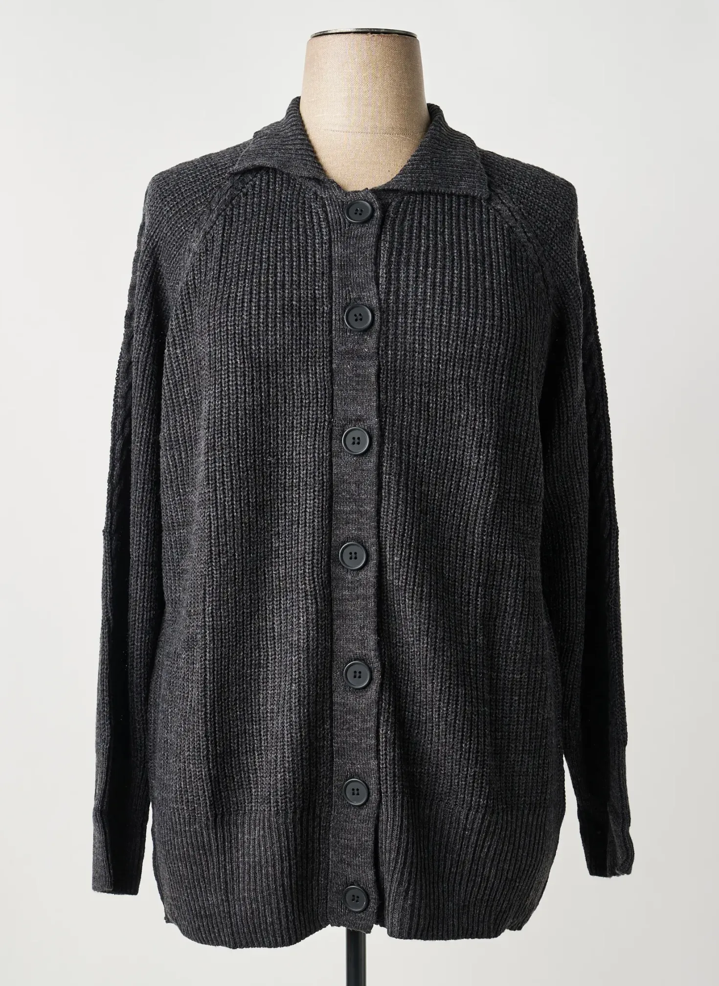 Gilet Manches Longues Sheego Gris