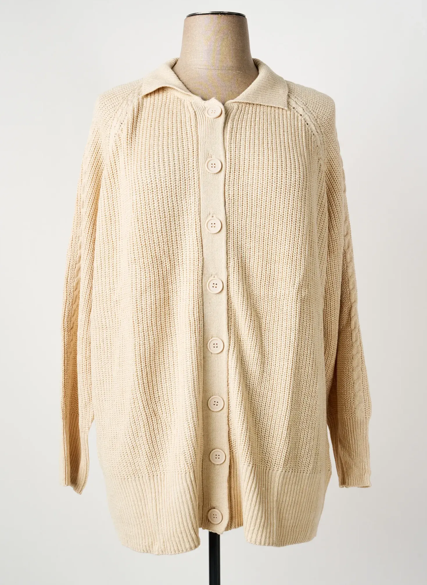 Gilet Manches Longues Sheego Beige