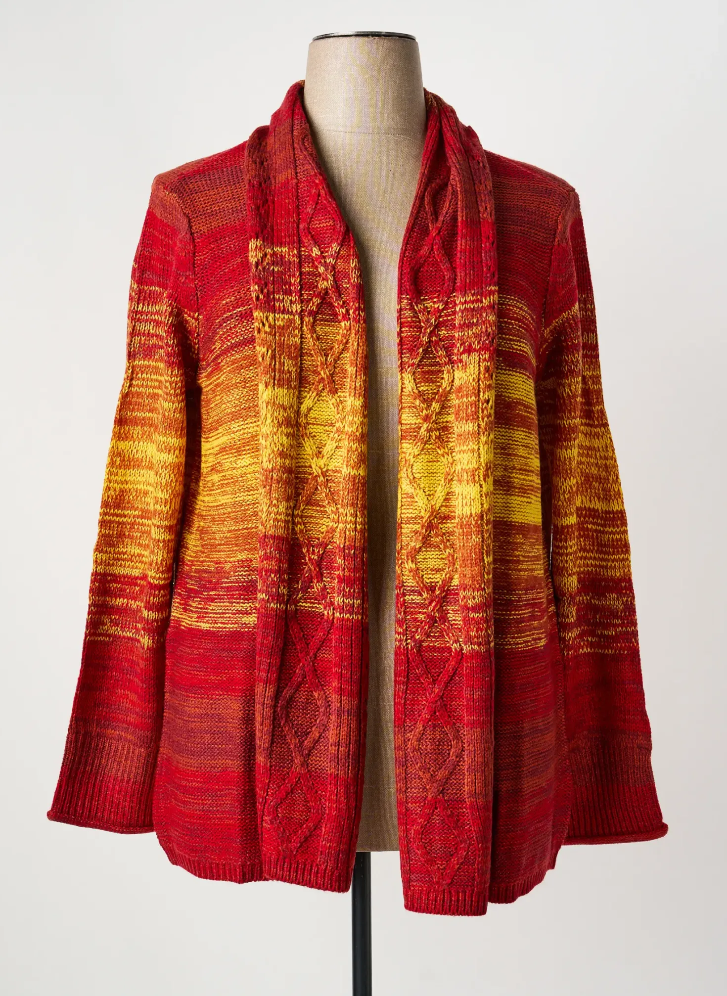 Gilet Manches Longues Sheego Rouge