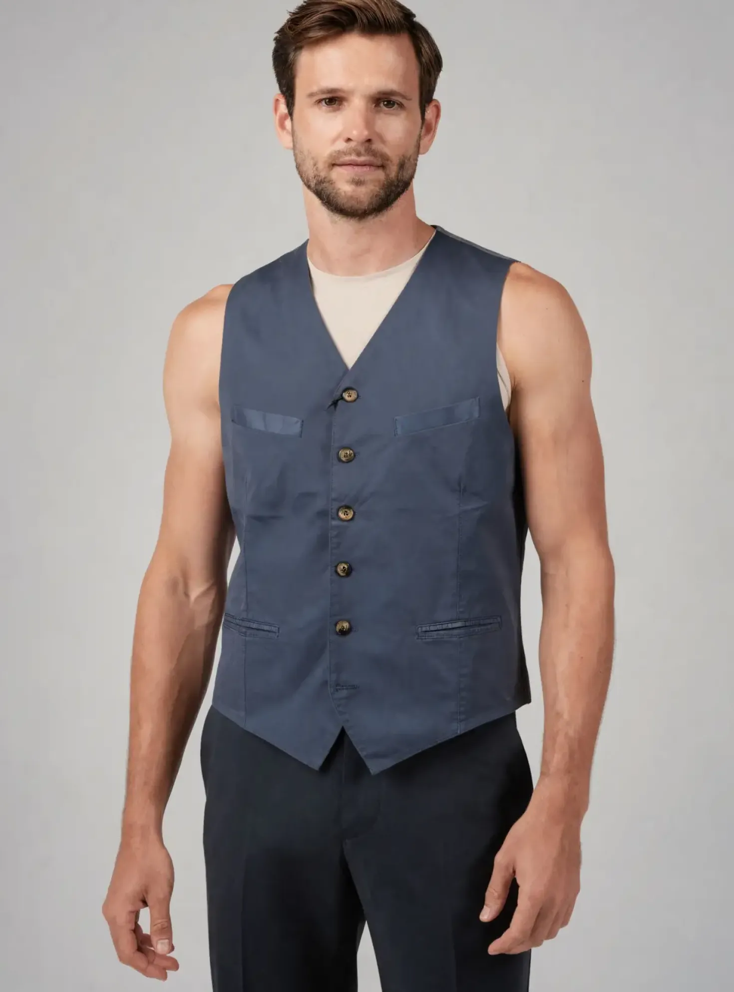 Gilet Sans Manche Eleventy Bleu
