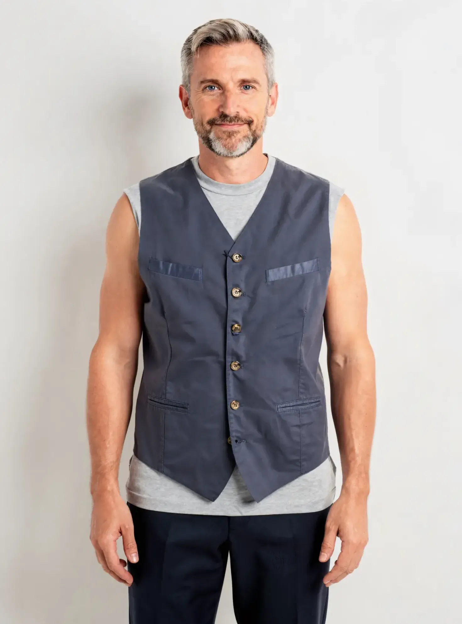 Gilet Sans Manche Eleventy Gris