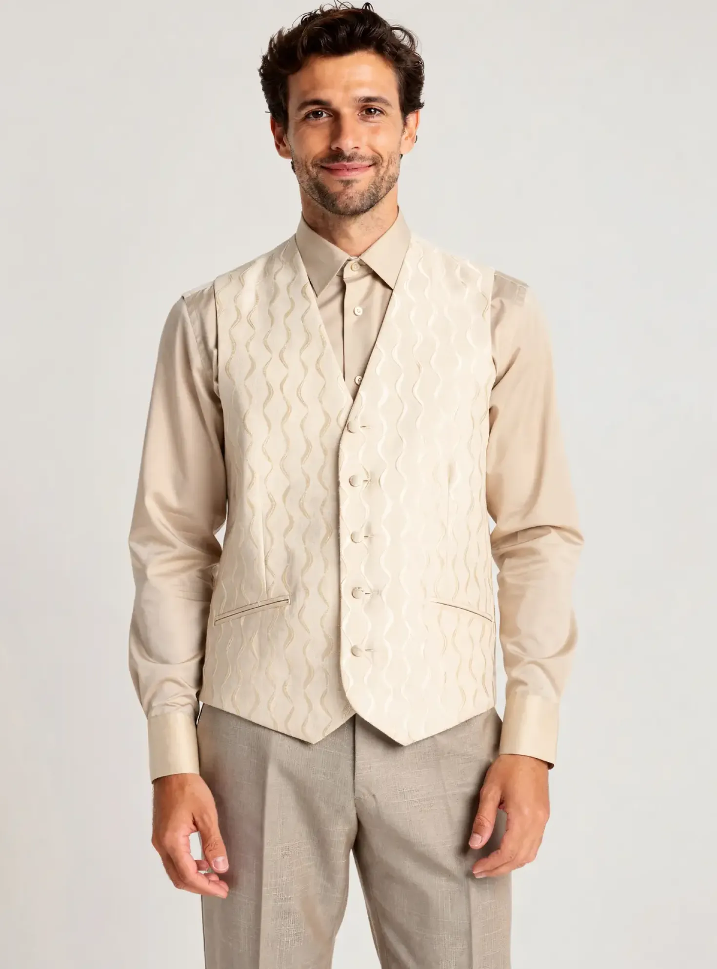 Gilet Sans Manche Guy Laurent Beige