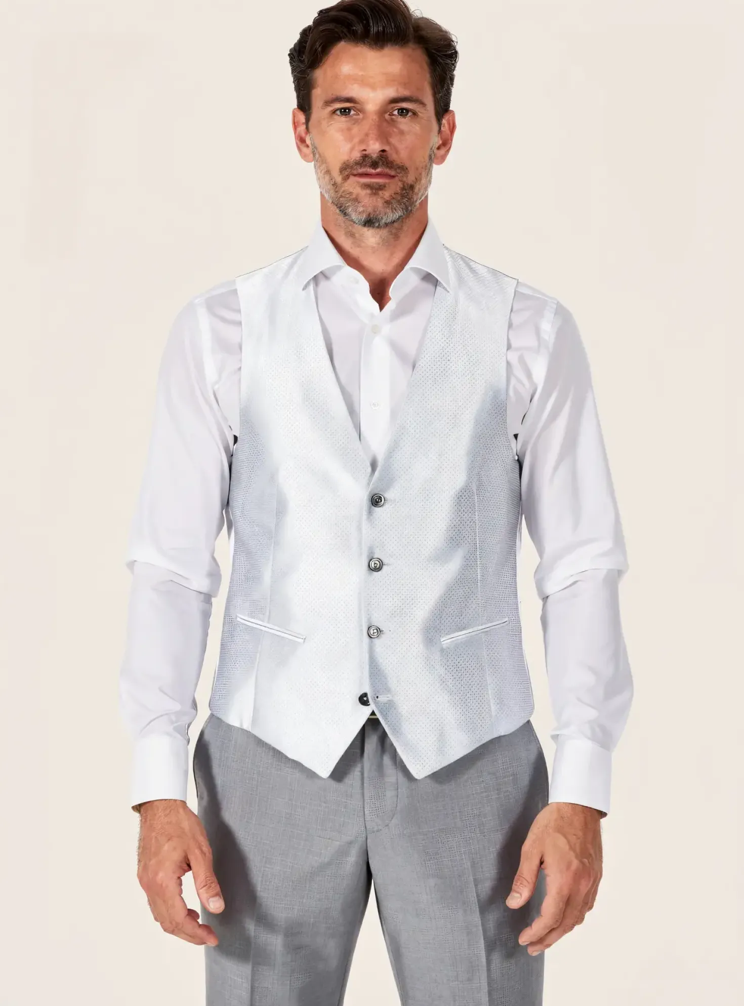 Gilet Sans Manche Pal Zileri Blanc
