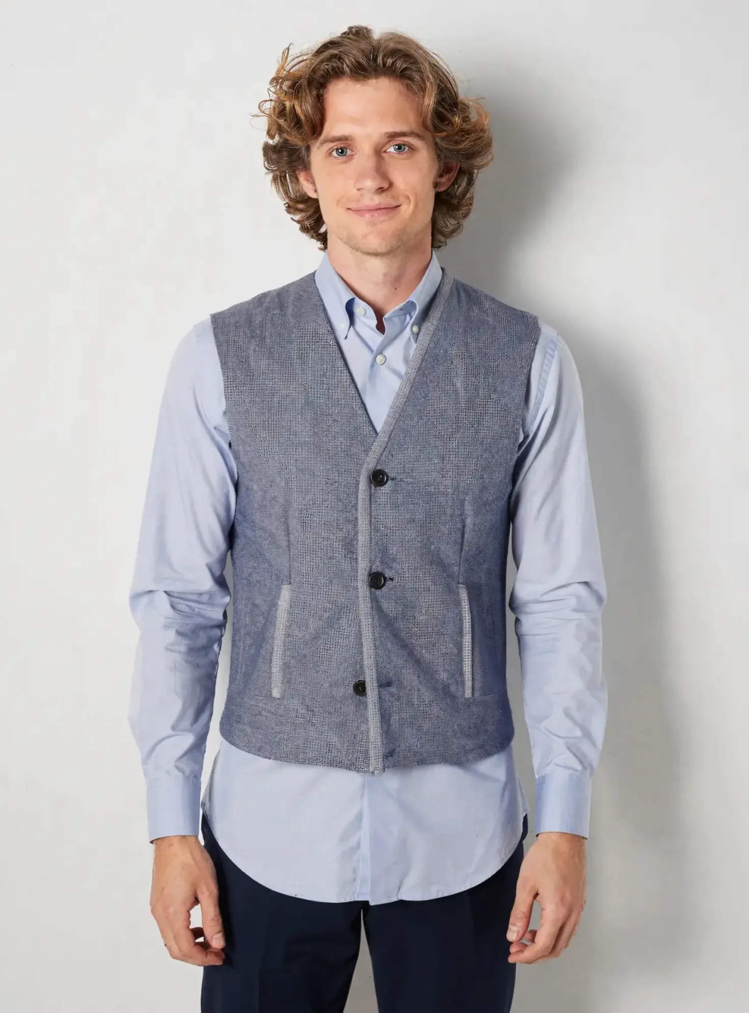 Gilet Sans Manche Pierre Talamon Bleu