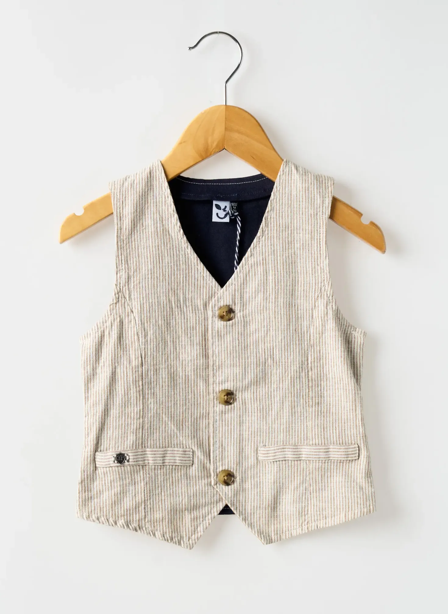 Gilet Sans Manche 3 Pommes Beige