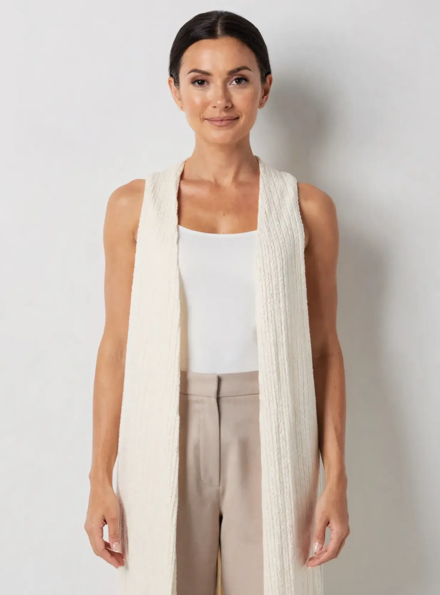 Gilet Sans Manche Tinta Style Beige