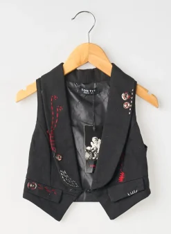 Gilet Sans Manche Ton Tin Noir