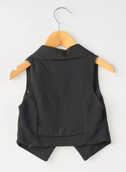 Gilet Sans Manche Ton Tin Noir