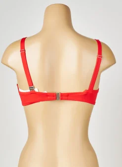 Haut De Maillot De Bain Antigel Rouge Haut Soutien-gorge Moulé