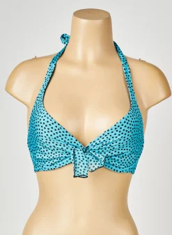 Haut De Maillot De Bain Antigel Bleu Haut Soutien-gorge Emboitant