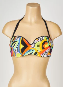 Haut De Maillot De Bain Antigel Noir Haut Soutien-gorge Moulé