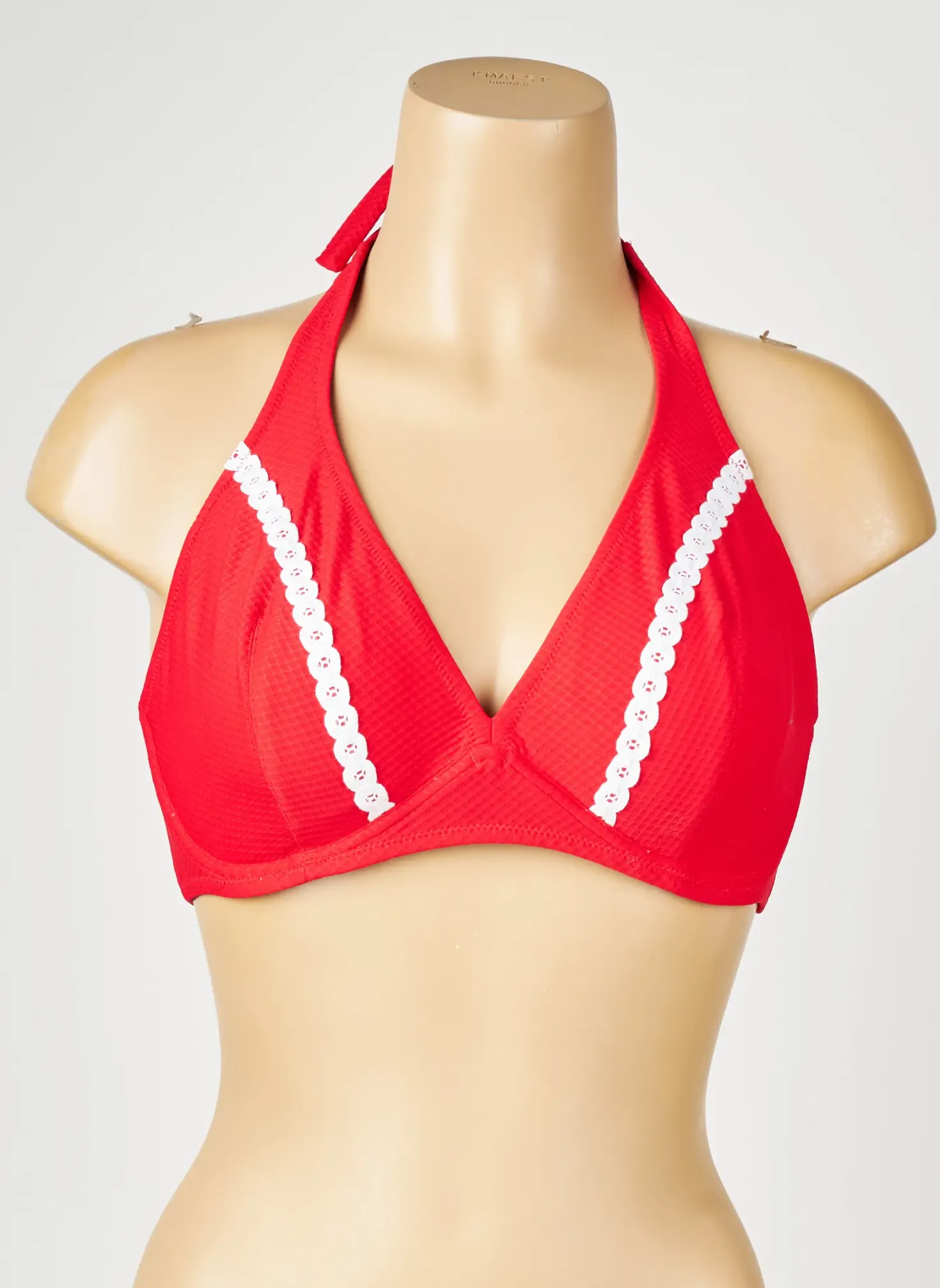 Haut De Maillot De Bain Antigel Rouge Haut Soutien-gorge Balconnet