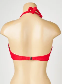 Haut De Maillot De Bain Antigel Rouge Haut Soutien-gorge Balconnet