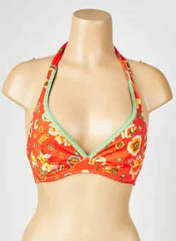 Haut De Maillot De Bain Antigel Orange Haut Soutien-gorge Emboitant