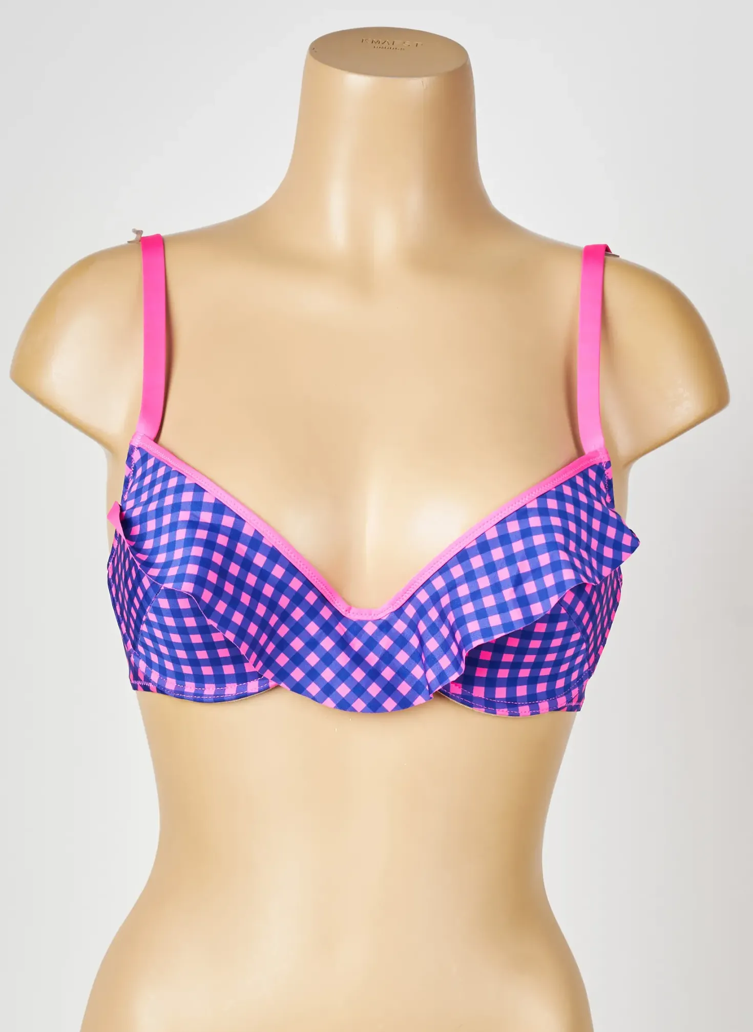 Haut De Maillot De Bain Antigel Bleu Haut Soutien-gorge Moulé