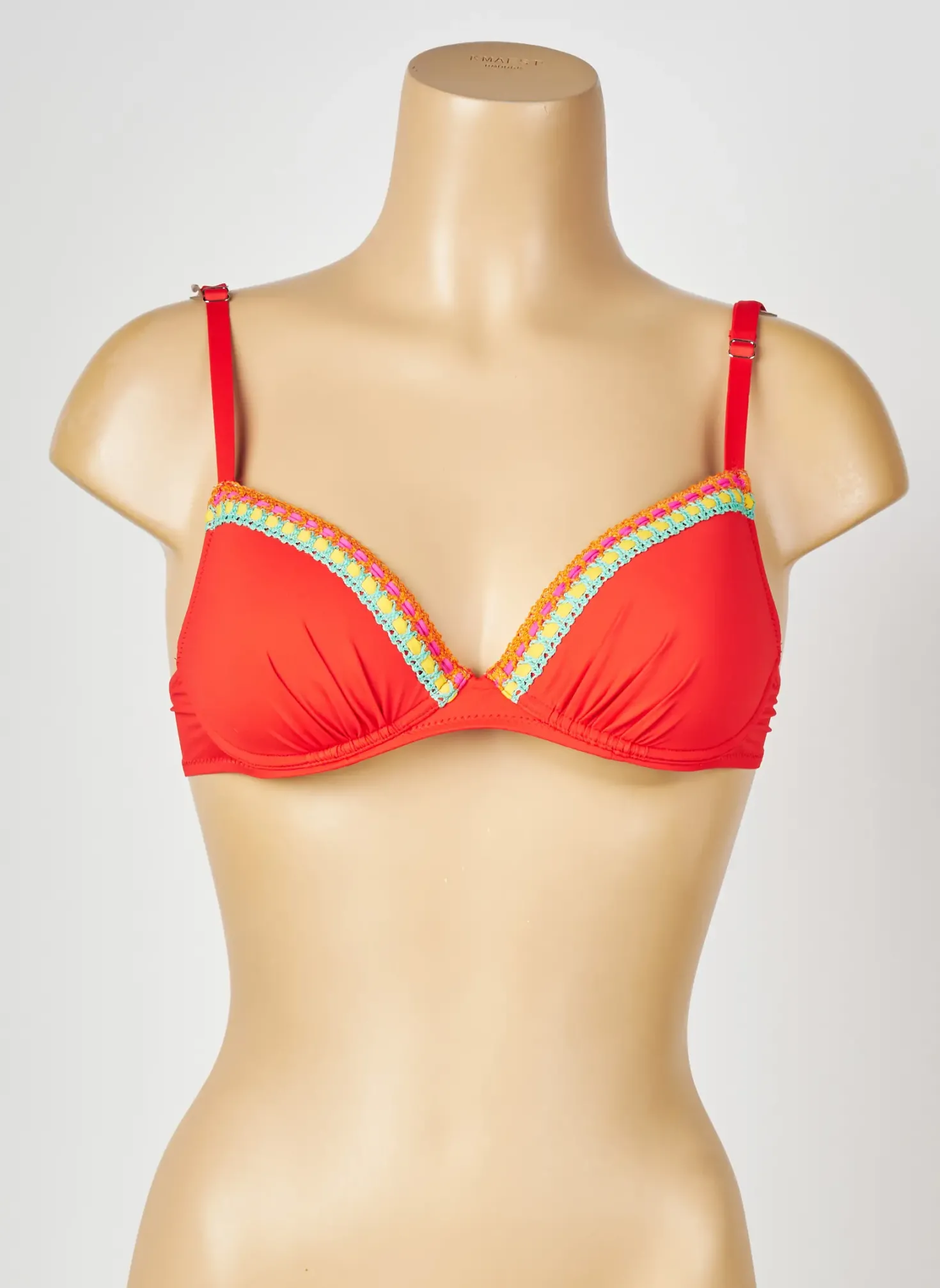 Haut De Maillot De Bain Antigel Orange Haut Soutien-gorge Moulé