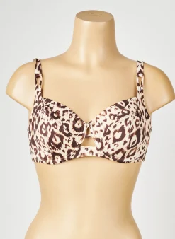 Haut De Maillot De Bain Antigel Beige Haut Soutien-gorge Emboitant