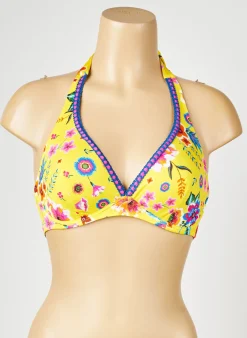 Haut De Maillot De Bain Antigel Jaune Haut Soutien-gorge Emboitant