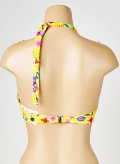 Haut De Maillot De Bain Antigel Jaune Haut Soutien-gorge Emboitant