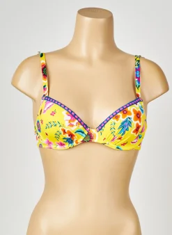 Haut De Maillot De Bain Antigel Jaune Haut Soutien-gorge Balconnet