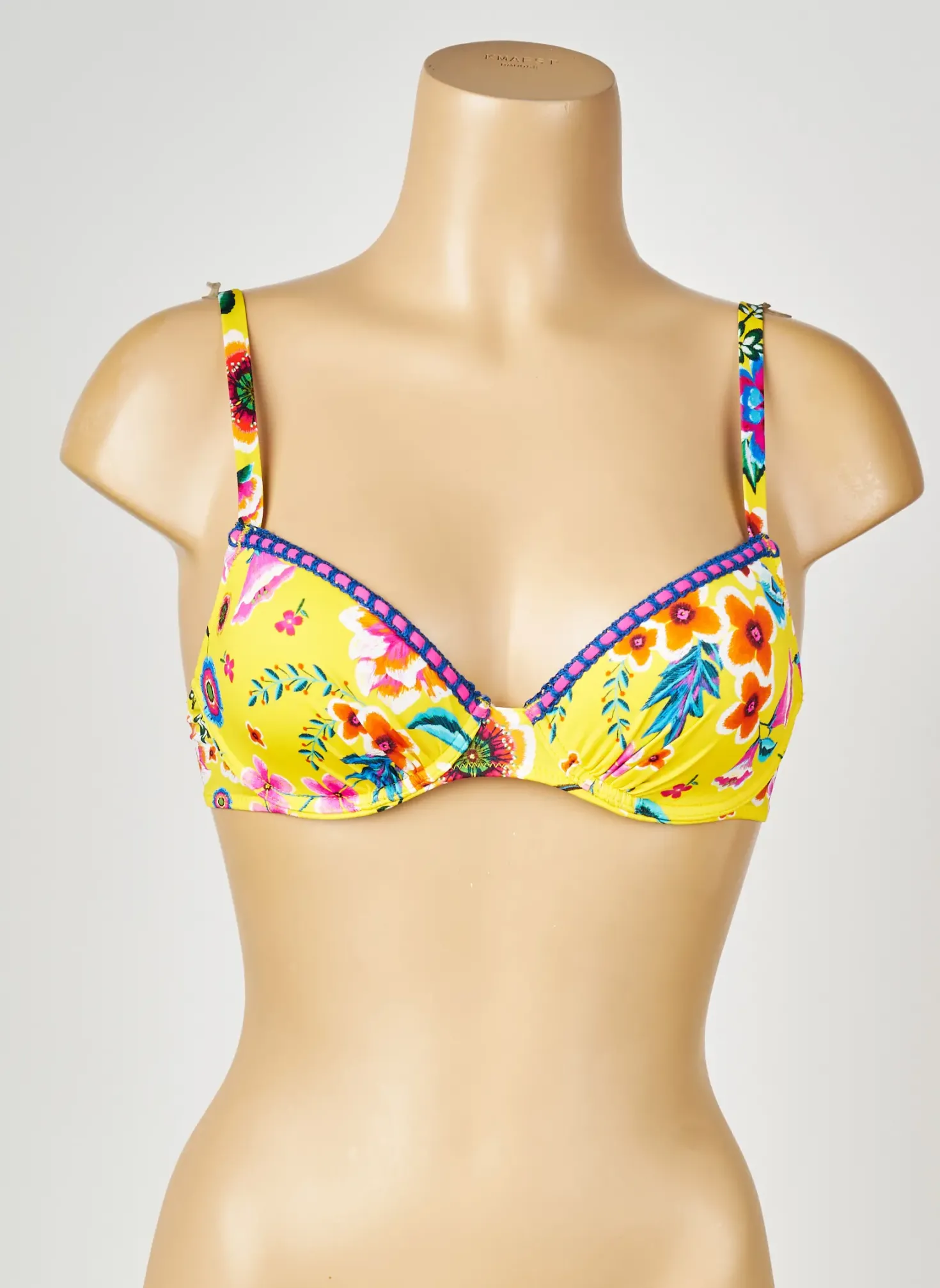 Haut De Maillot De Bain Antigel Jaune Haut Soutien-gorge Balconnet