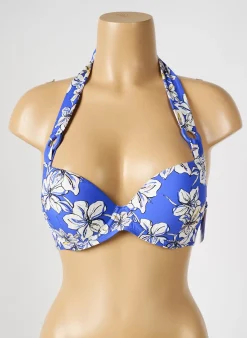Haut De Maillot De Bain Aubade Bleu Haut Soutien-gorge Push-up