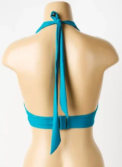 Haut De Maillot De Bain Aubade Bleu Haut Soutien-gorge Moulé