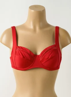 Haut De Maillot De Bain Huit & Huit Rouge Haut Soutien-gorge Balconnet