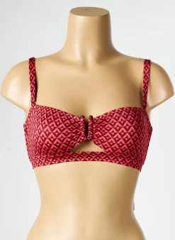 Haut De Maillot De Bain Simone Perele Rouge Haut Bandeau