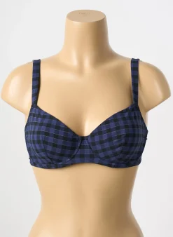Haut De Maillot De Bain Simone Perele Bleu Haut Soutien-gorge Emboitant