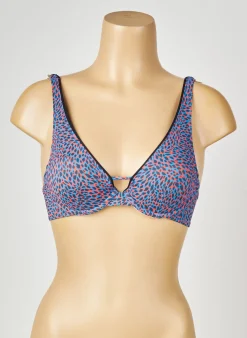 Haut De Maillot De Bain Simone Perele Bleu Haut Soutien-gorge Moulé