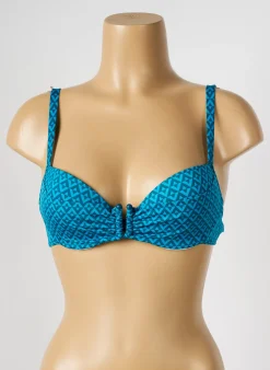 Haut De Maillot De Bain Simone Perele Bleu Haut Soutien-gorge Moulé
