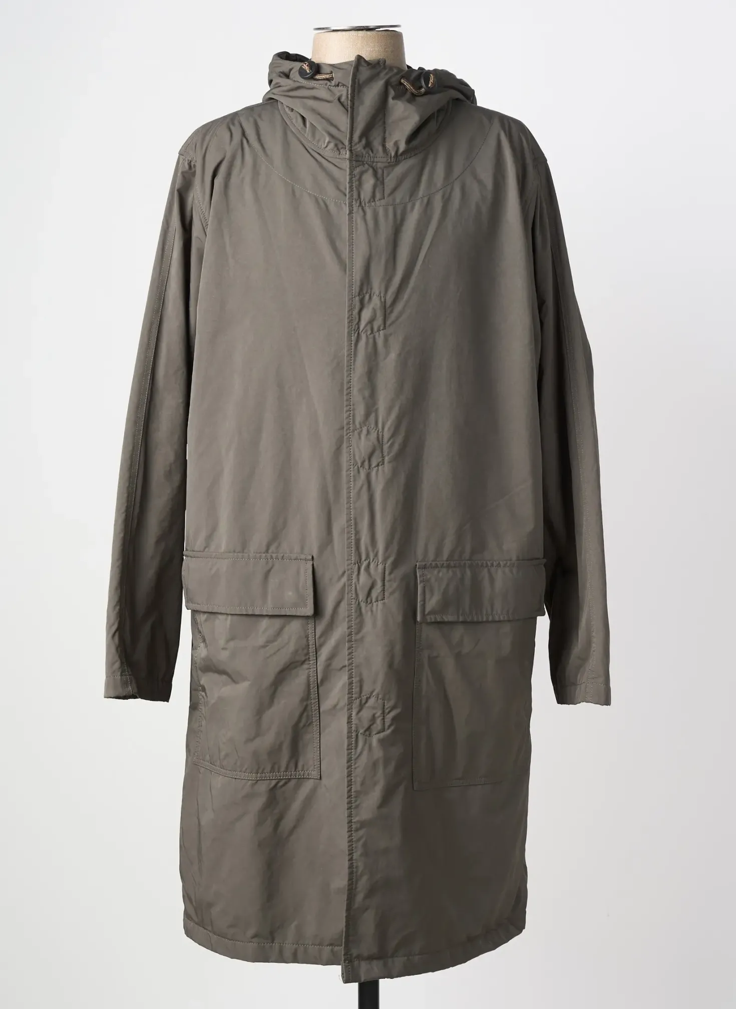 Imperméable Aspesi Vert A Capuche