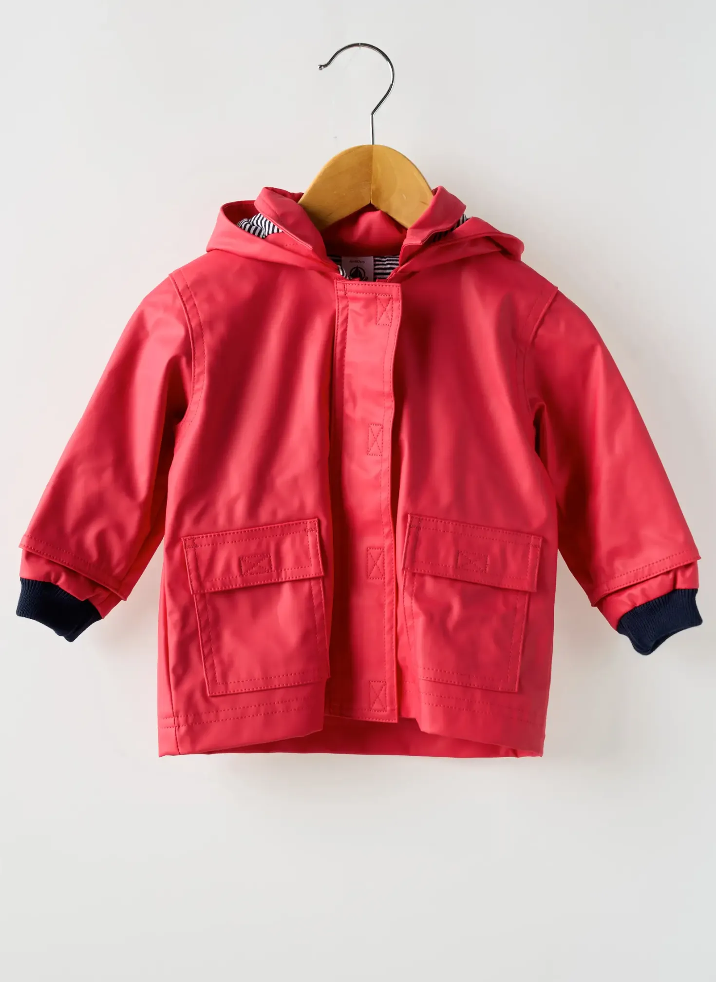 Imperméable Petit Bateau Rouge A Capuche
